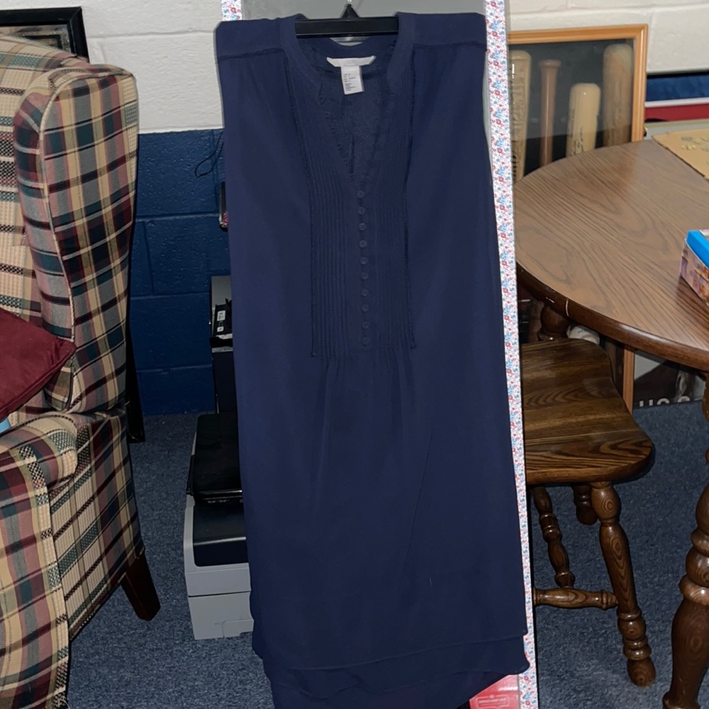 H&M blue high low dress